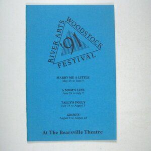 River Arts Woodstock Festival Bearsville Theatre Program 1991 Peter Reardon